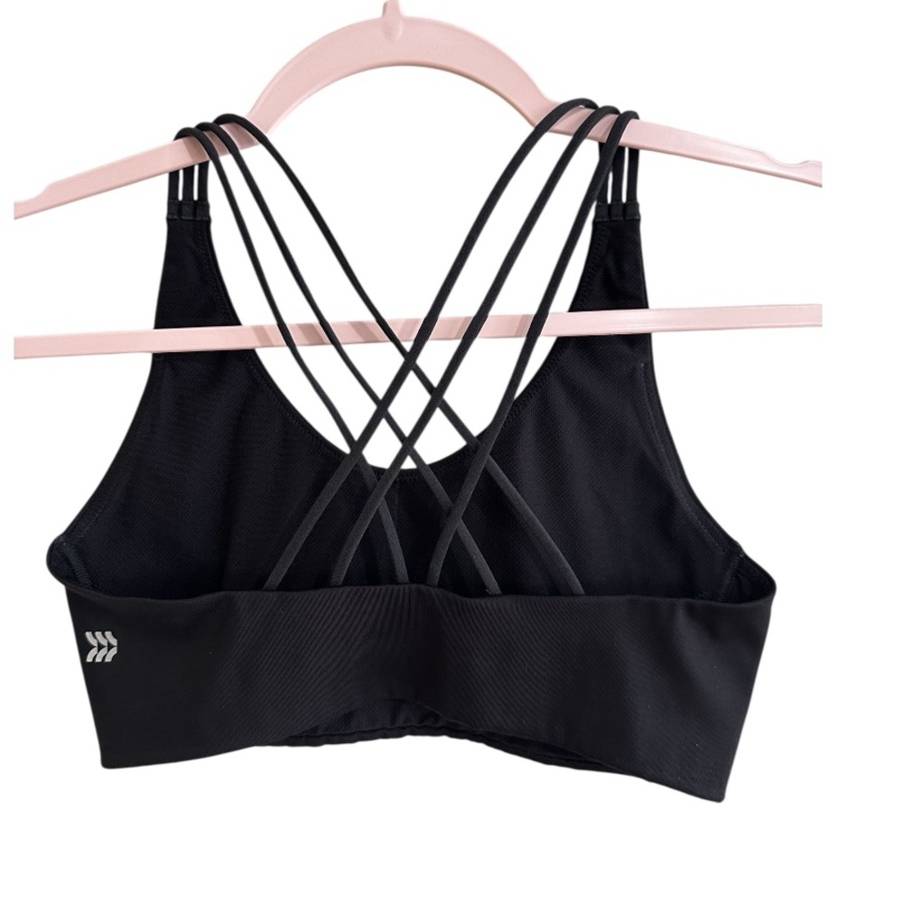 All In Motion Black Strappy Sports Bra Criss Cross Back Size S - Picture 4 of 12